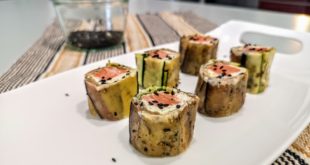 Makis saumon, courgette et aubergine